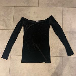 Black velvet top
